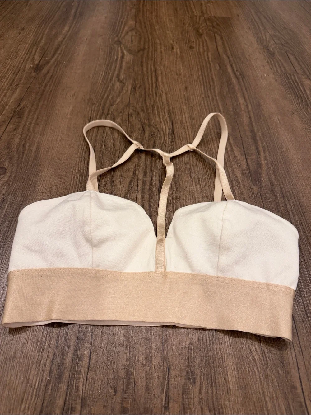 Retro bebe Cream and Nude Strappy Bralette, XS